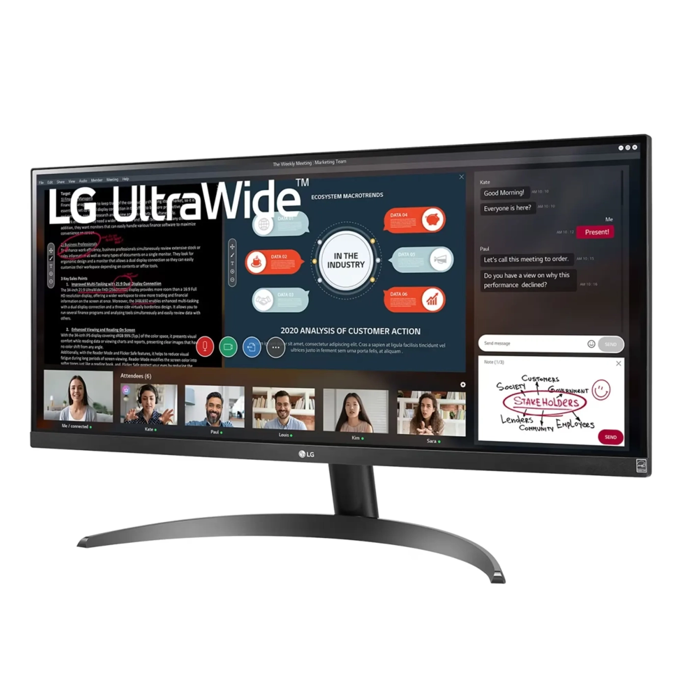 Купити Монітор 29" LG 29WP500-B 2xHDMI Audio IPS UWHD 21:9 sRGB 99% FreeSync HDR10 (29WP500-B) - фото 2