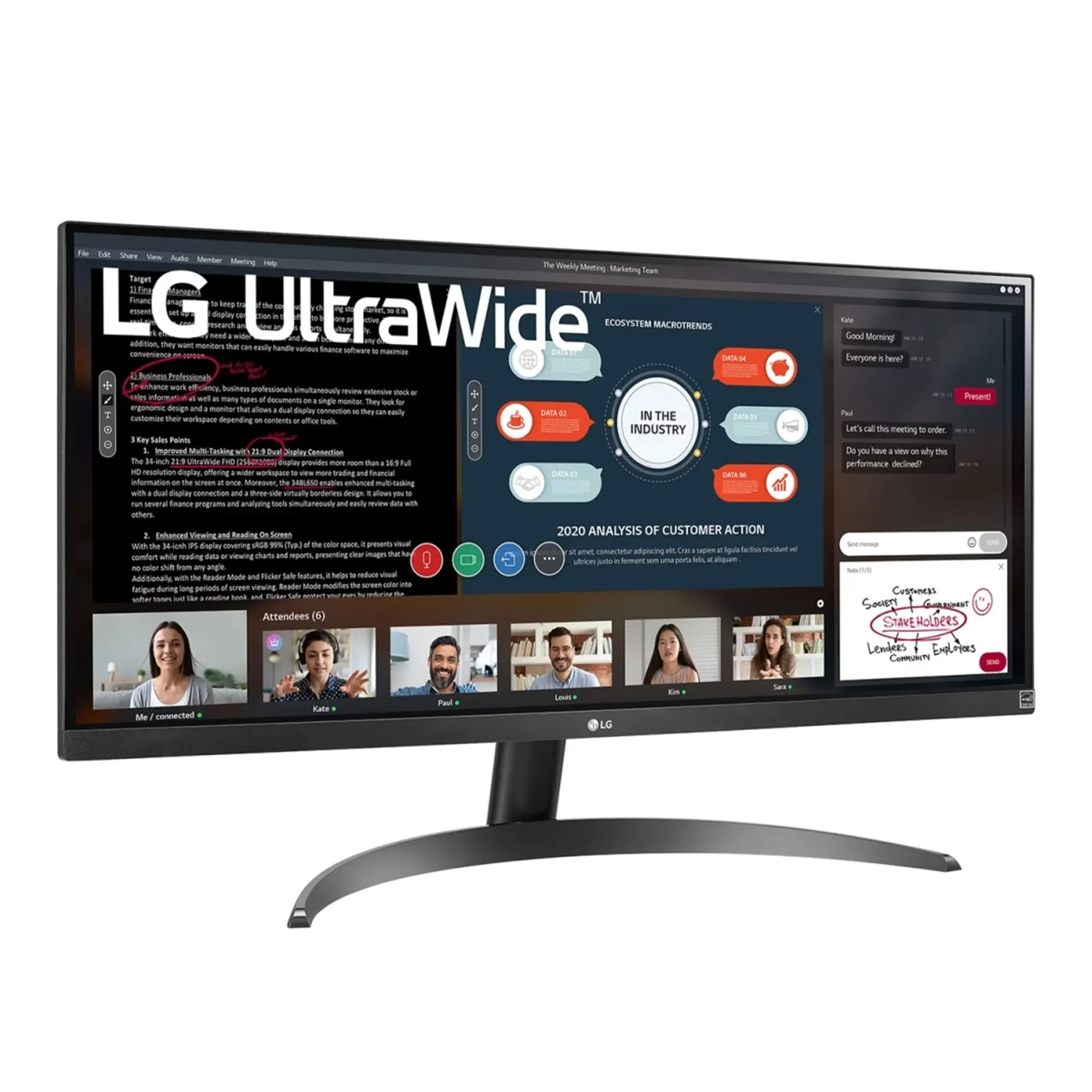 Купити Монітор 29" LG 29WP500-B 2xHDMI Audio IPS UWHD 21:9 sRGB 99% FreeSync HDR10 (29WP500-B) - фото 3