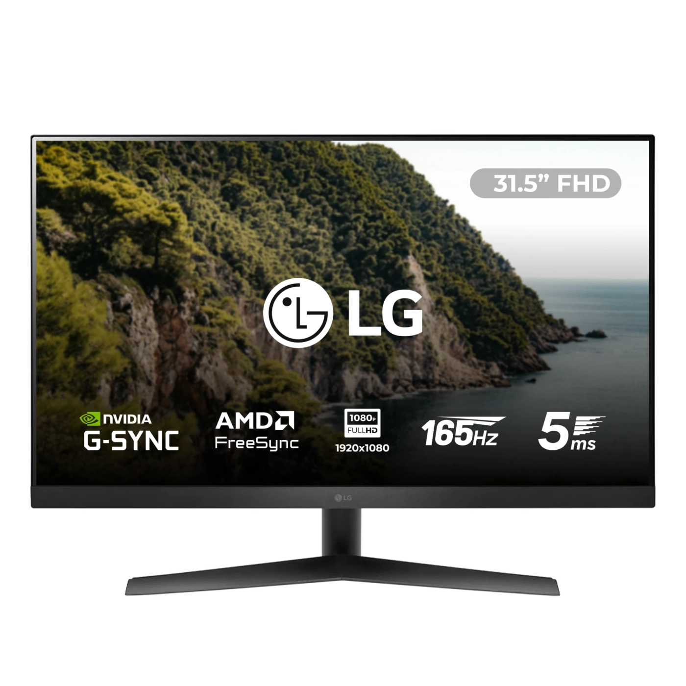 Купити Монітор 31.5" LG 32GN50R-B HDMI DP Audio VA 165Hz 1ms sRGB 95% G-SYNC FreeSync HDR10 - фото 1