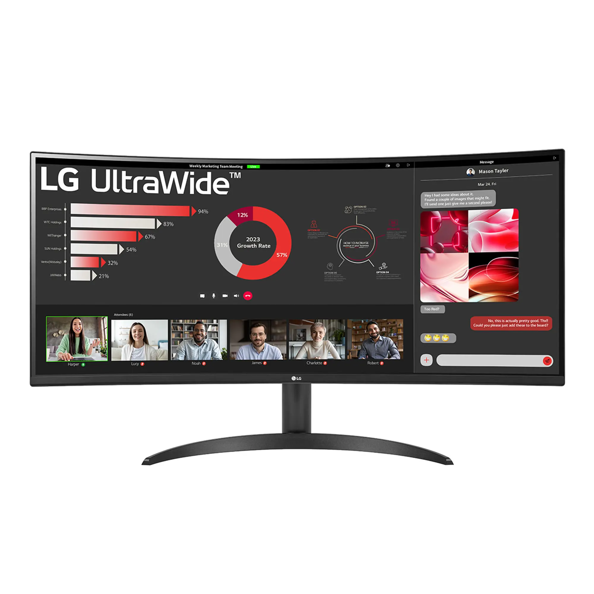 Купить Монитор 34" LG 34WR50QC-B 2xHDMI DP Audio VA 3440x1440 21:9 100Hz sRGB 99% CURVED FreeSync HDR10 (34WR50QC-B) - фото 1