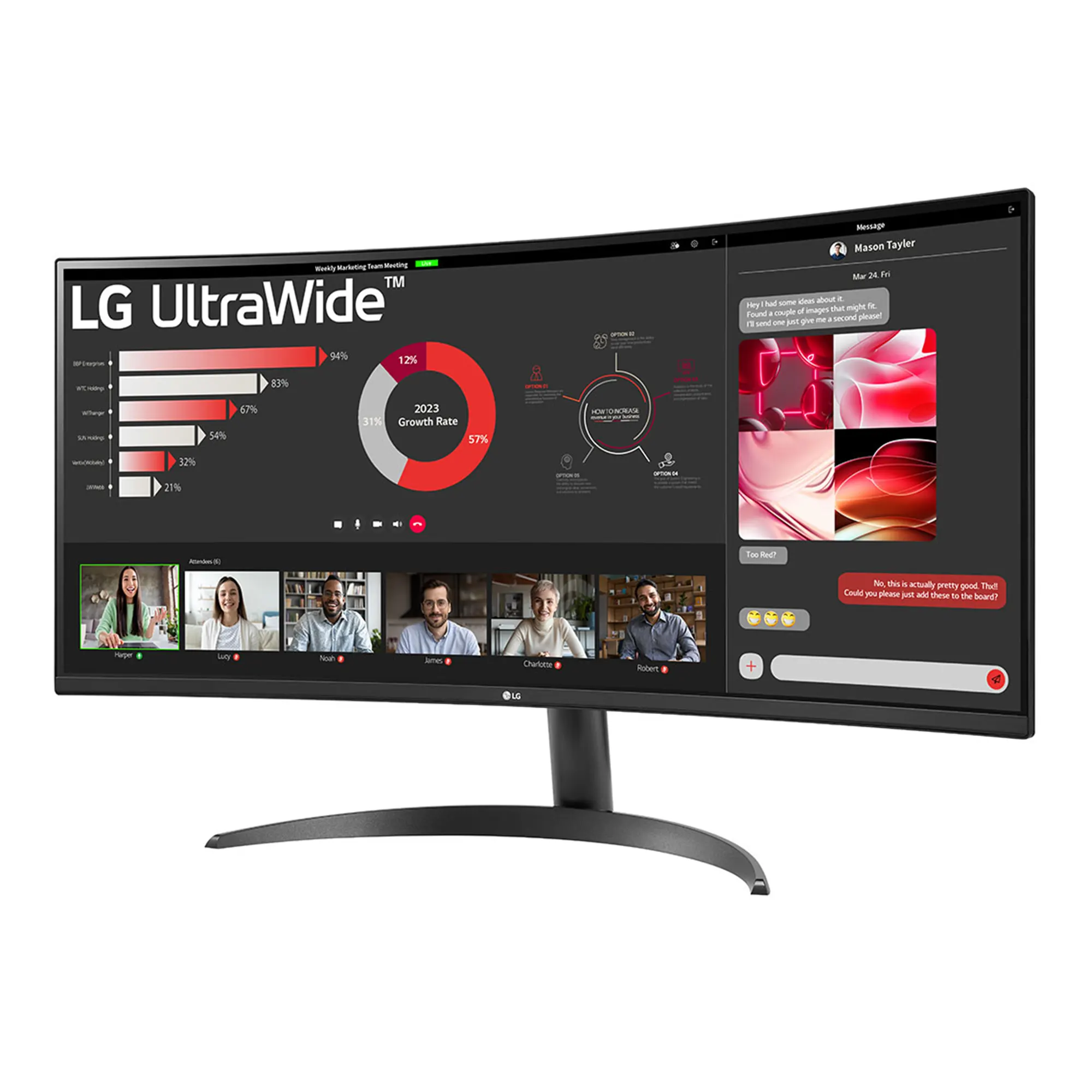 Купить Монитор 34" LG 34WR50QC-B 2xHDMI DP Audio VA 3440x1440 21:9 100Hz sRGB 99% CURVED FreeSync HDR10 (34WR50QC-B) - фото 2