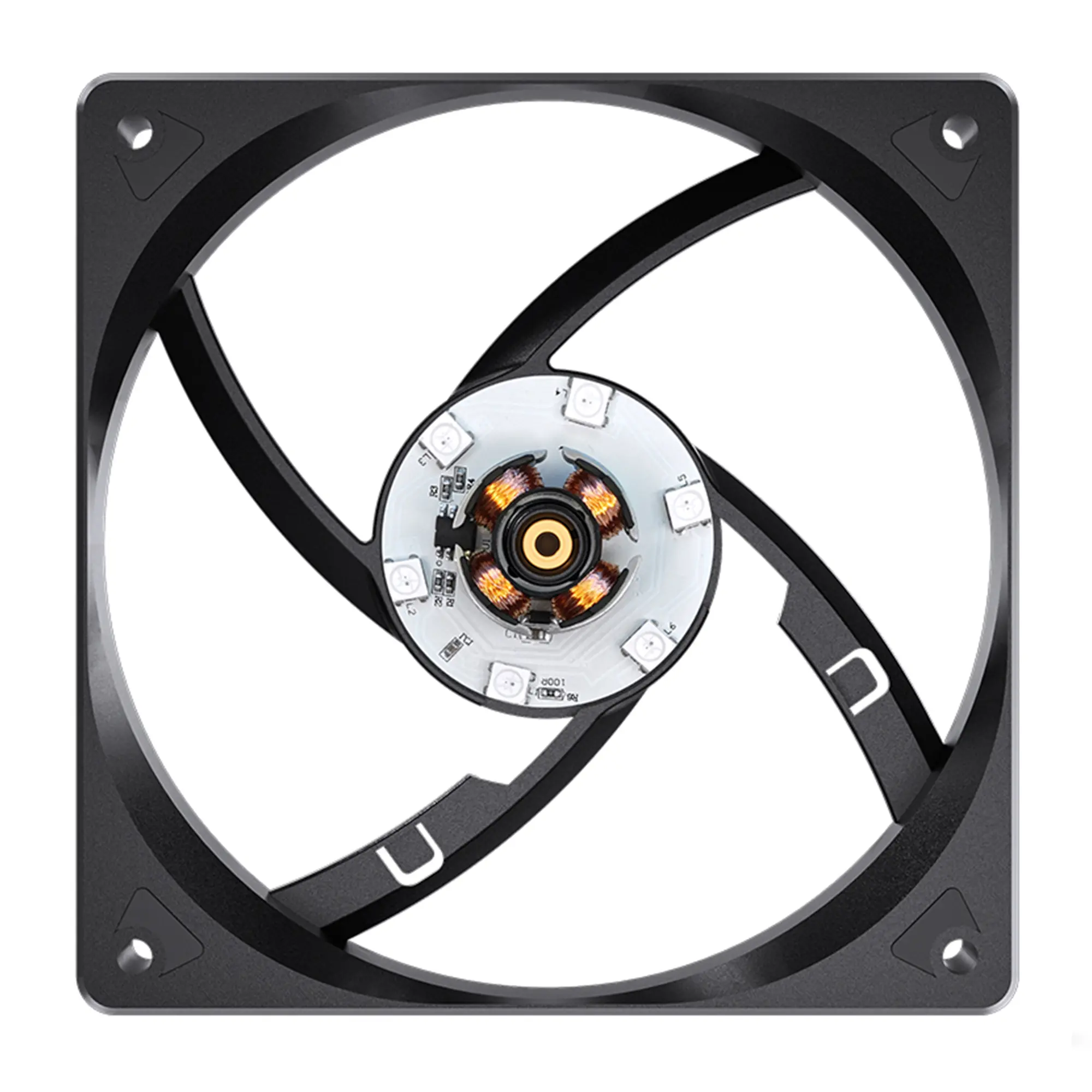 Купить Вентилятор JONSBO SL-120B Black 120mm 600-1500RPM 32dB 4pin+LED 3pin (SL-120B Black) - фото 10