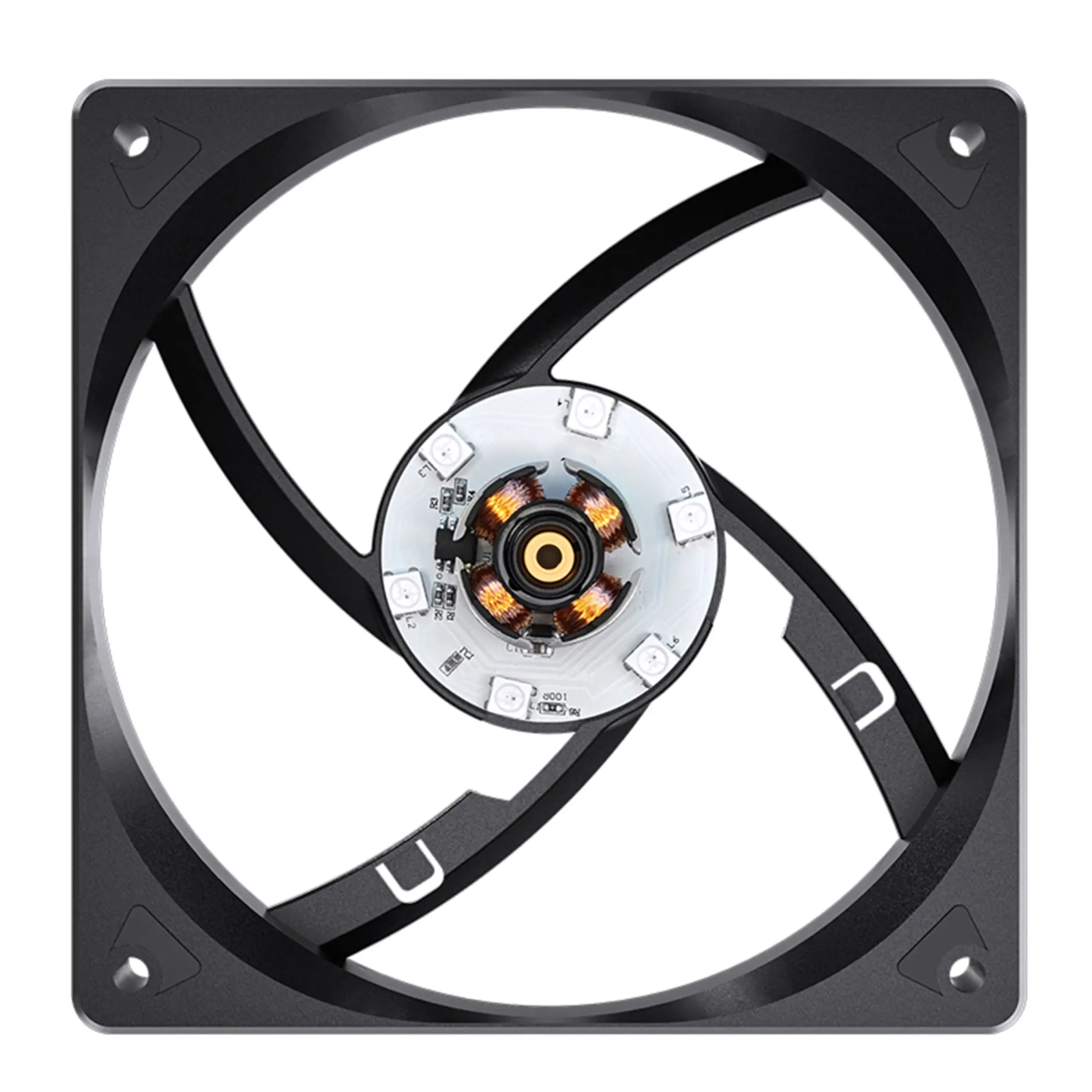 Купить Вентилятор JONSBO SL-120BR Black RGB (120mm 600-1500RPM 32dB 4pin+LED 3pin (SL-120BR Black) - фото 10