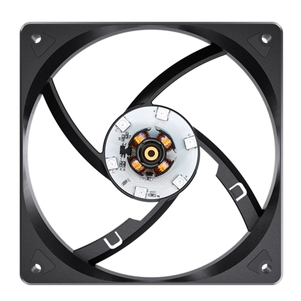 Купить Вентилятор JONSBO SL-120BR Black RGB (120mm 600-1500RPM 32dB 4pin+LED 3pin (SL-120BR Black) - фото 10