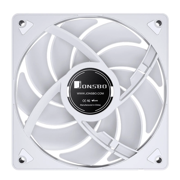 Купить Вентилятор JONSBO SL-120W White 120mm 600-1500RPM 32dB 4pin+LED 3pin (SL-120W White) - фото 9