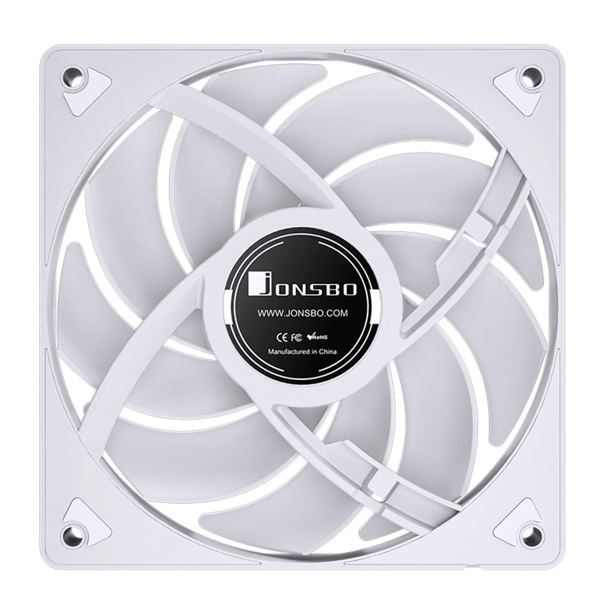 Купить Вентилятор JONSBO SL-120W White 120mm 600-1500RPM 32dB 4pin+LED 3pin (SL-120W White) - фото 9