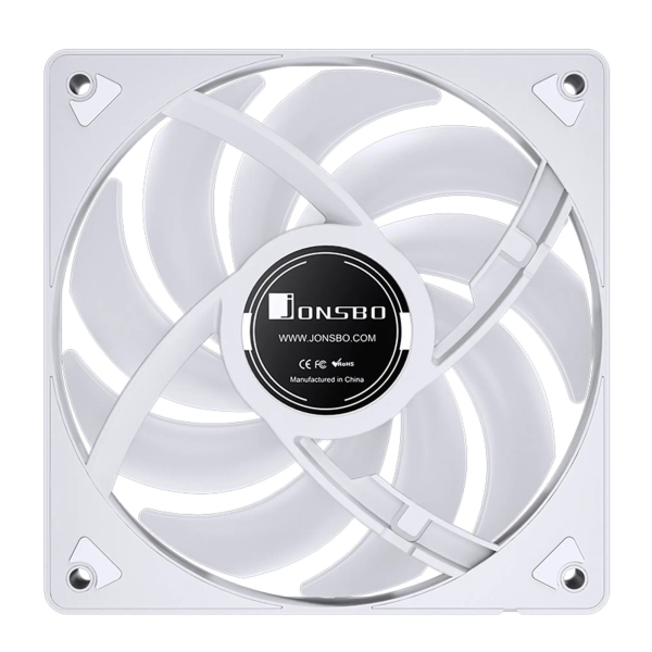 Купить Вентилятор JONSBO SL-120WR White RGB 120mm 600-1500RPM 32dB 4pin+LED 3pin (SL-120WR White) - фото 9
