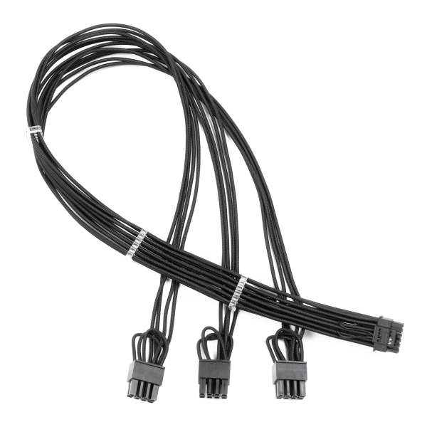 Купити Кабель для блока живлення QUBE модульний 12+4pin/3*8pin VGA Black - фото 4
