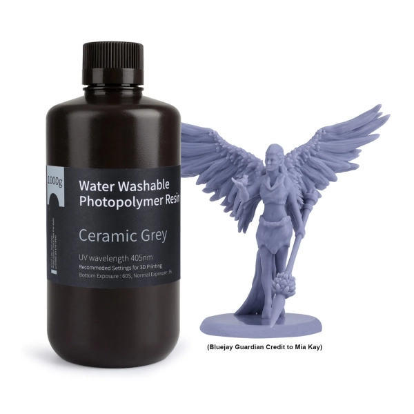 Купить Фотополимерная смола ELEGOO смывающаяся водой Water Washable Resin 1кг, серая (50.103.0117) - фото 2
