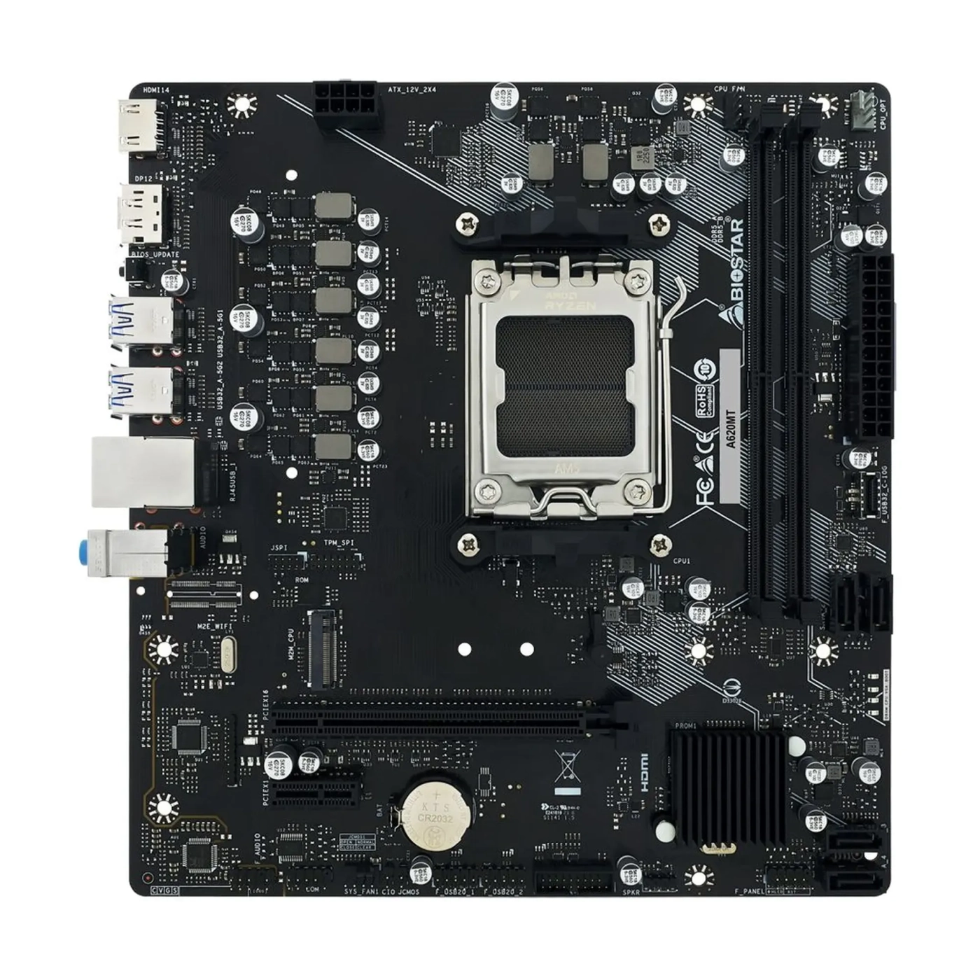 Купить Материнскaя плата BIOSTAR A620MT (AM5/A620/DDR5 /mATX) - фото 1