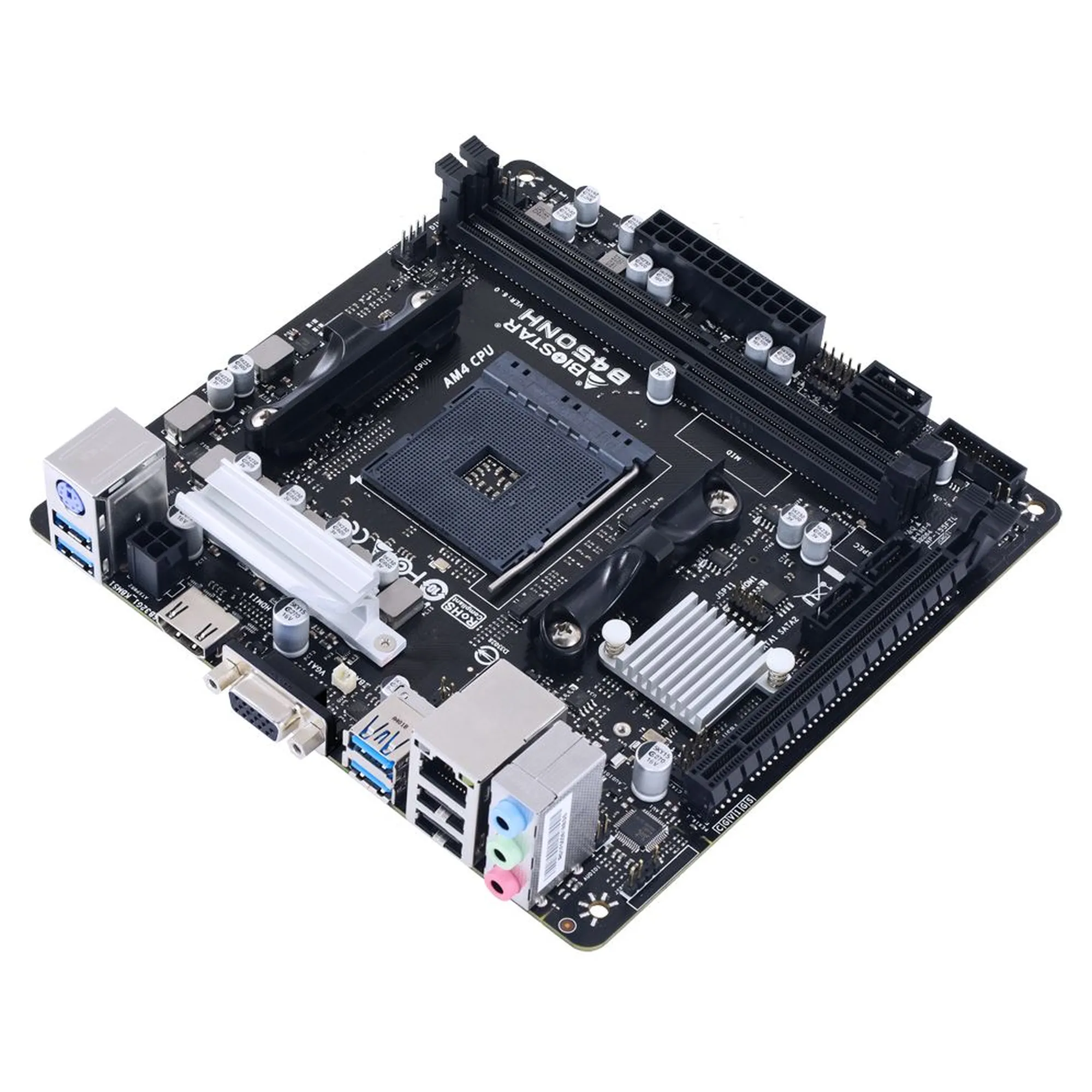 Купить Материнскaя плата BIOSTAR B450NH (AMD B450, Socket AM4, MiniITX,GbE LAN Dual) - фото 3