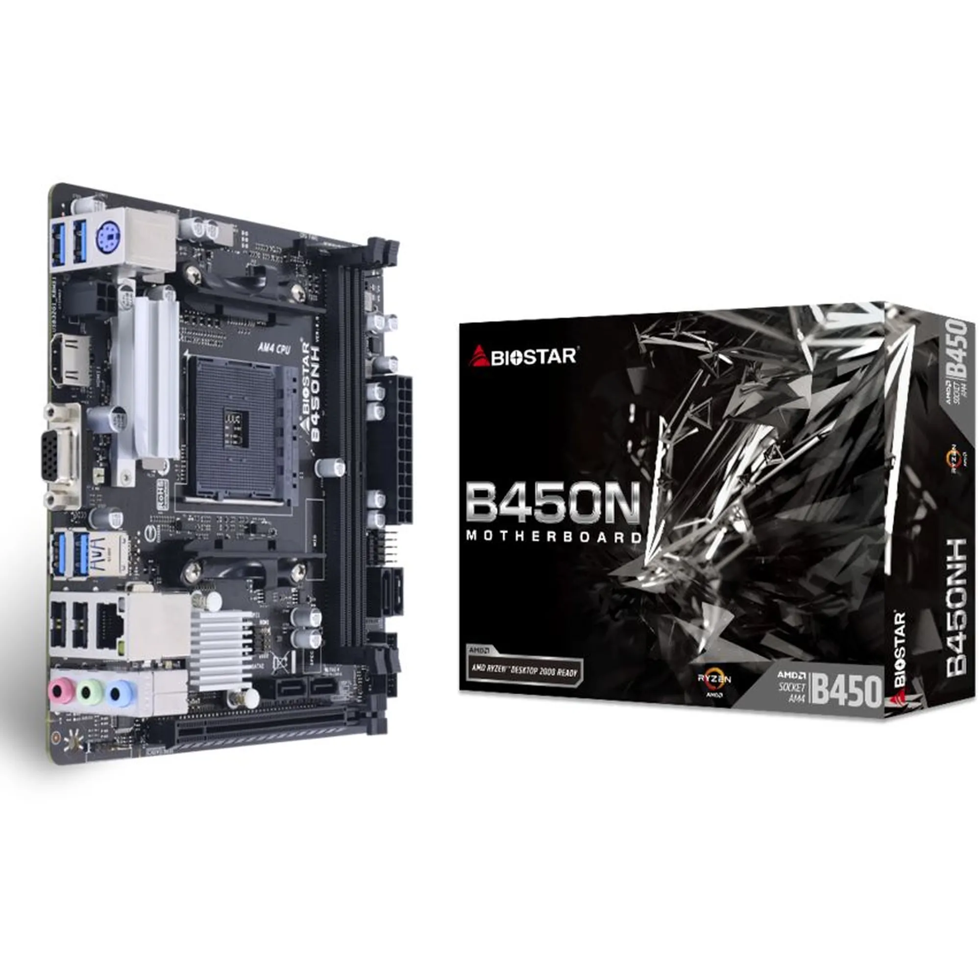 Купить Материнскaя плата BIOSTAR B450NH (AMD B450, Socket AM4, MiniITX,GbE LAN Dual) - фото 5