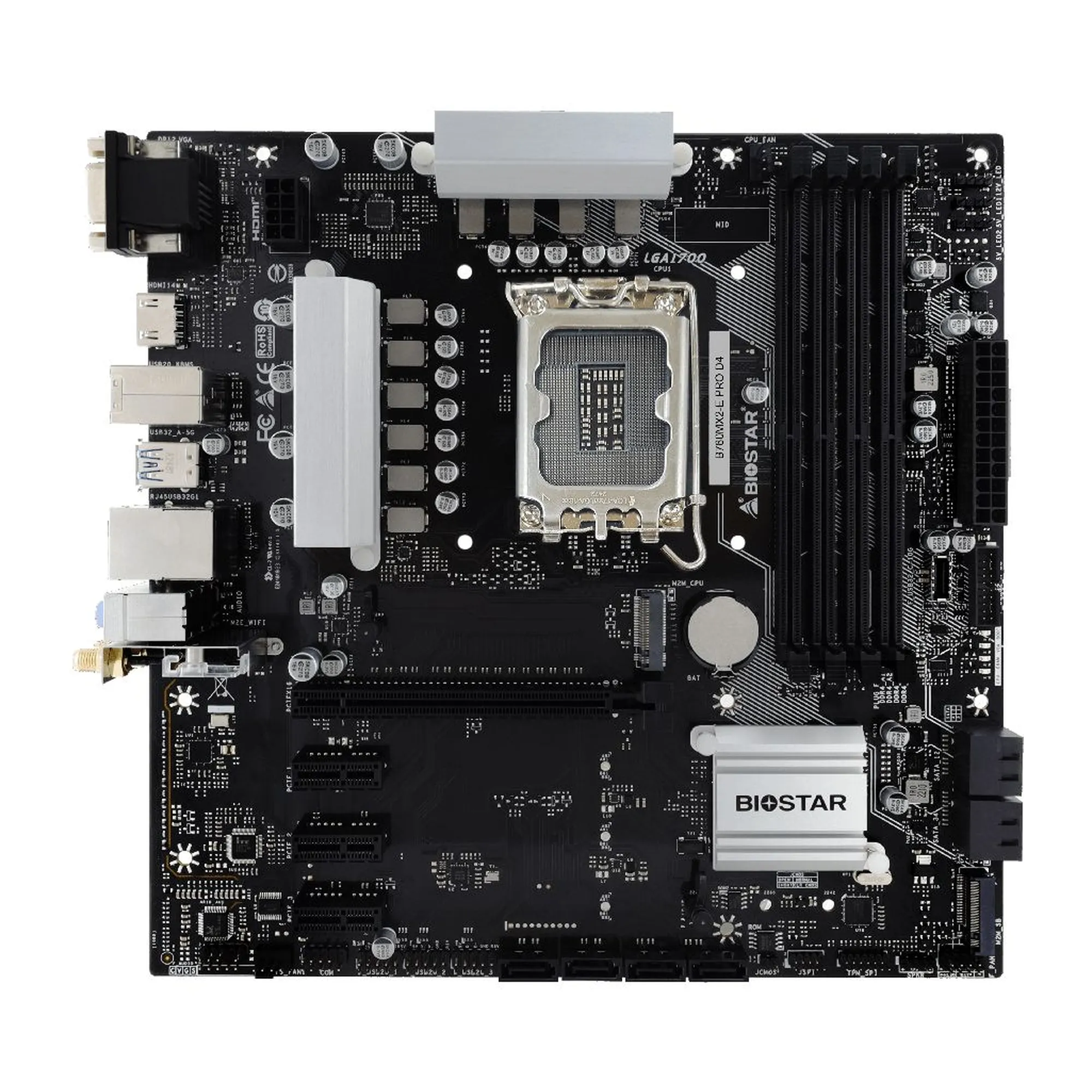 Купить Материнскaя плата BIOSTAR B760MX2-E PRO D4 (s1700, Intel B760) - фото 2