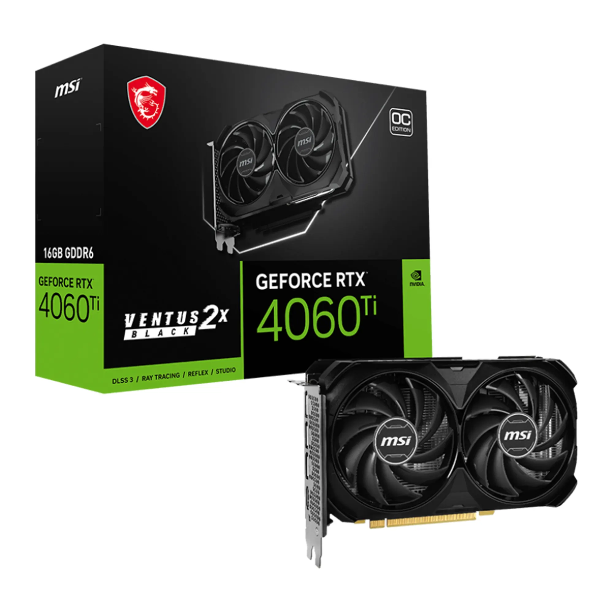 Купить Видеокарта MSI Nvidia GeForce RTX 4060 Ti VENTUS 2X BLACK OC 16GB GDDR6 - фото 5