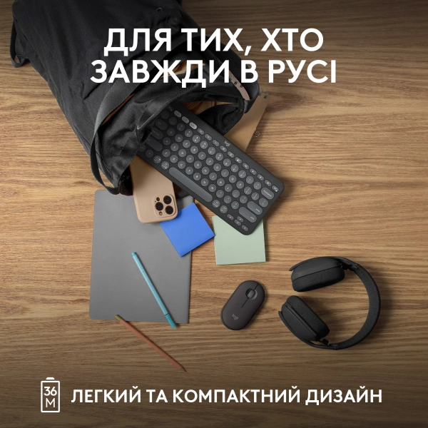 Купить Клавиатура Logitech Pebble Keys 2 K380s Tonal Graphite UA (920-011851) - фото 8