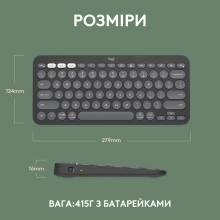 Купить Клавиатура Logitech Pebble Keys 2 K380s Tonal Graphite UA (920-011851) - фото 9