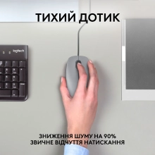 Купить Мышь Logitech M110 Silent-MID GRAY-USB - фото 2