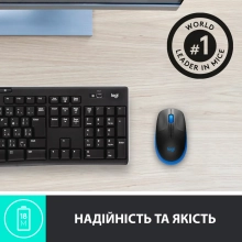 Купить Мышь Logitech M190 Full size wireless mouse blue 2.4GHZ (910-005907) - фото 5