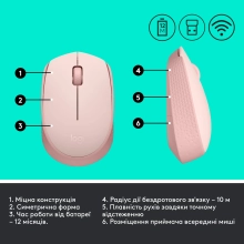 Купити Миша Logitech M171 Wireless Mouse rose (910-006865) - фото 7