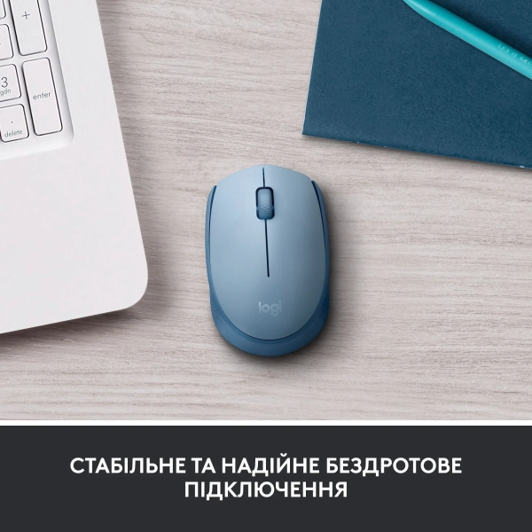Купити Миша Logitech M171 Wireless Mouse blue-gaey (910-006866) - фото 2