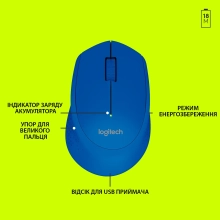 Купить Мышь Logitech Wireless Mouse M280 blue (910-004290) - фото 5