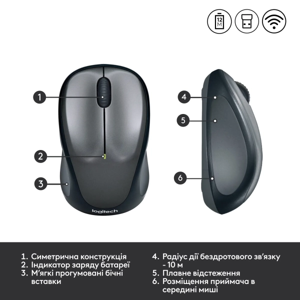 Купити Миша Logitech Wireless Mouse M235 red (910-002496) - фото 6