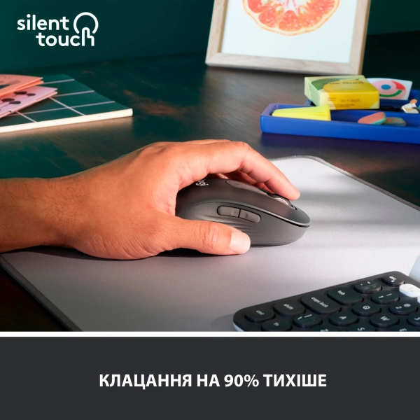 Купити Миша Logitech Signature M650 L Wireless Mouse graphite BT LEFT (910-006239) - фото 3