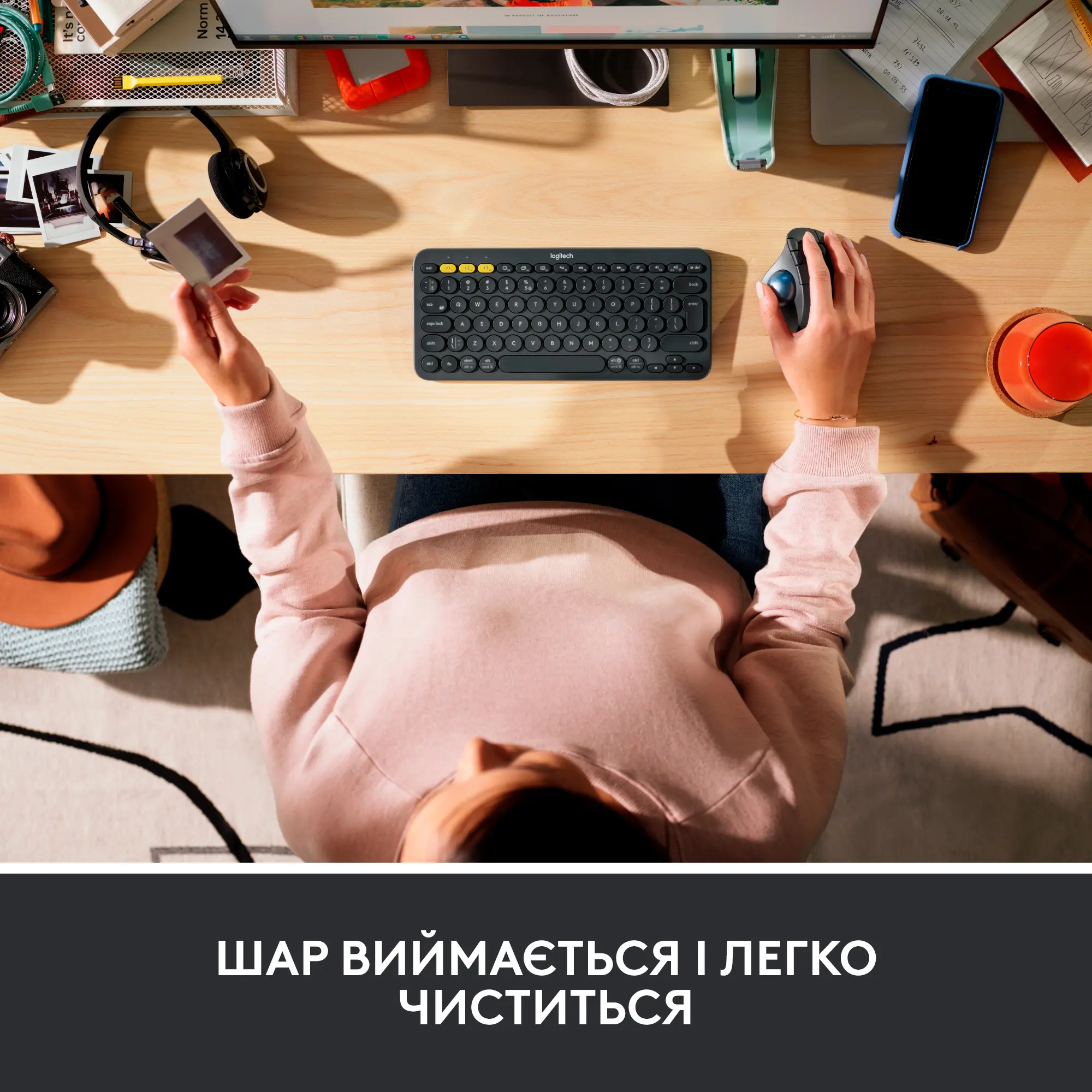 Купити Миша Logitech ERGO M575 For Business graphite 2.4GHZ/BT (910-006221) - фото 7