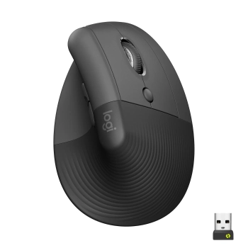 Купить Мышь Logitech Lift Vertical Ergonomic Mouse graphite-black 2.4GHZ/BT (910-006473) - фото 1