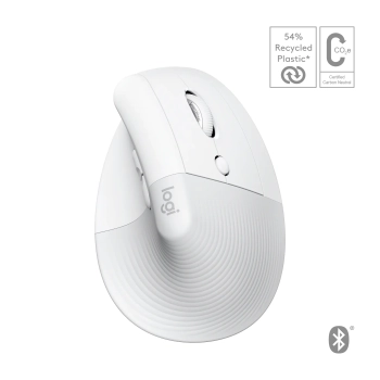 Купить Мышь Logitech Lift for Mac Vertical Ergonomic Mouse off-white/pale-gaey 2.4GHZ/BT MAC (910-006477) - фото 1
