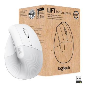 Купити Миша Logitech Lift Vertical Ergonomic Mouse for Business off-white/pale-gaey 2.4GHZ/BT (910-006496) - фото 1