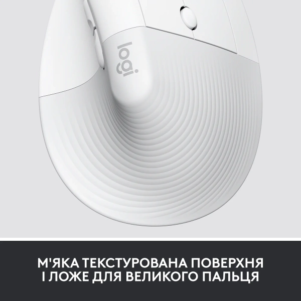 Купити Миша Logitech Lift Vertical Ergonomic Mouse for Business off-white/pale-gaey 2.4GHZ/BT (910-006496) - фото 3
