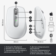 Купить Мышь Logitech MX Anywhere 3 for Mac pale-gaey BT (910-005991) - фото 6