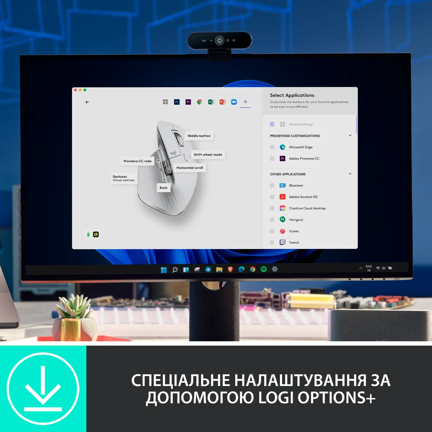 Купить Мышь Logitech MX Master 3S Performance Wireless Mouse pale-gaey BT (910-006560) - фото 5