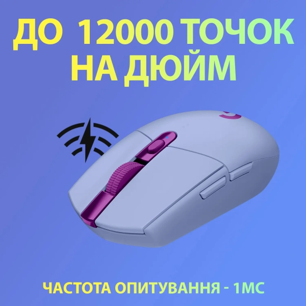 Купить Мышь Logitech G305 Lightspeed Wireless Lilac (910-006022) - фото 3