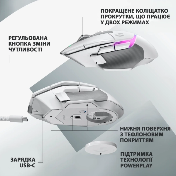 Купить Мышь Logitech G502 X Plus Wireless White (910-006171) - фото 7