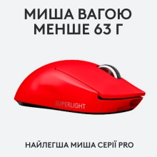 Купити Миша Logitech G Pro X Superlight Wireless Red (910-006784) - фото 2