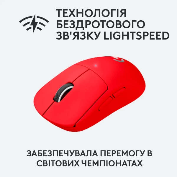 Купити Миша Logitech G Pro X Superlight Wireless Red (910-006784) - фото 3