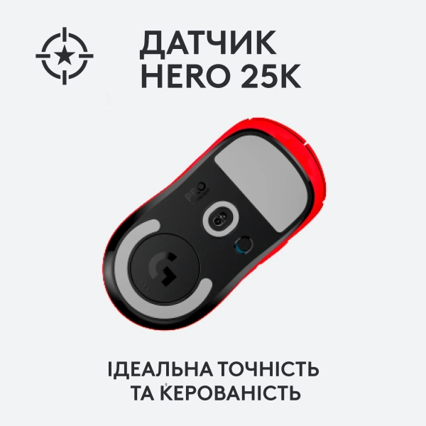 Купити Миша Logitech G Pro X Superlight Wireless Red (910-006784) - фото 4