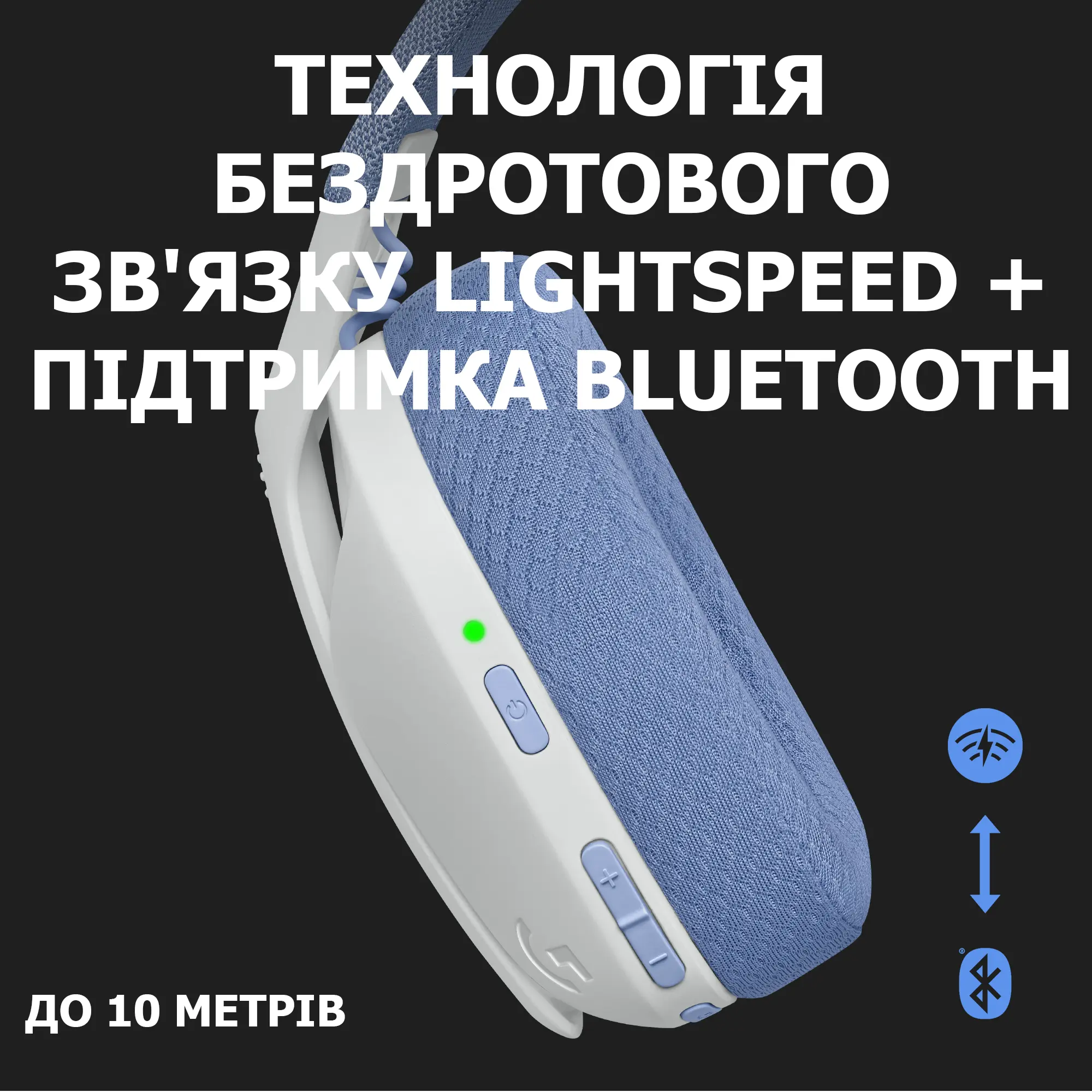Купить Наушники Logitech G435 LIGHTSPEED Wireless White (981-001074) - фото 2