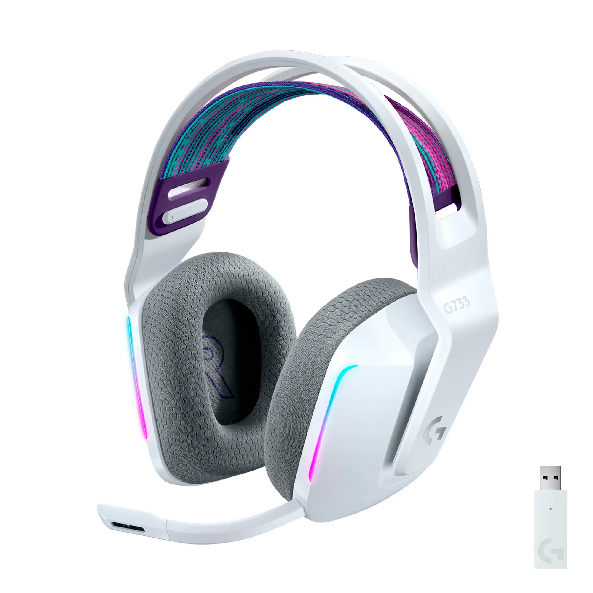Купить Наушники Logitech G733 LIGHTSPEED Wireless RGB White (981-000883) - фото 1