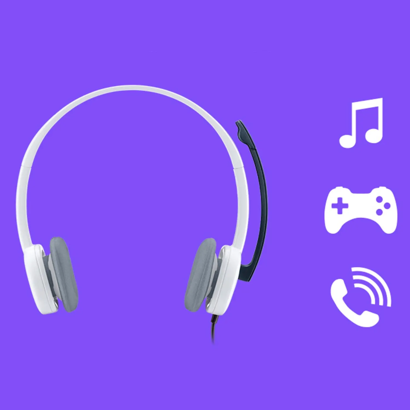 Купить Наушники Logitech Stereo Headset H150 Cloud White (981-000350) - фото 5