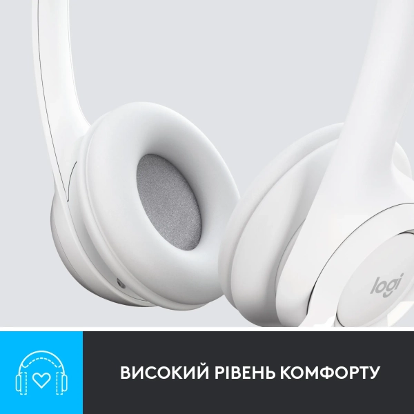 Купити Навушники Logitech Corded USB Headset H390 Off White (981-001286) - фото 7