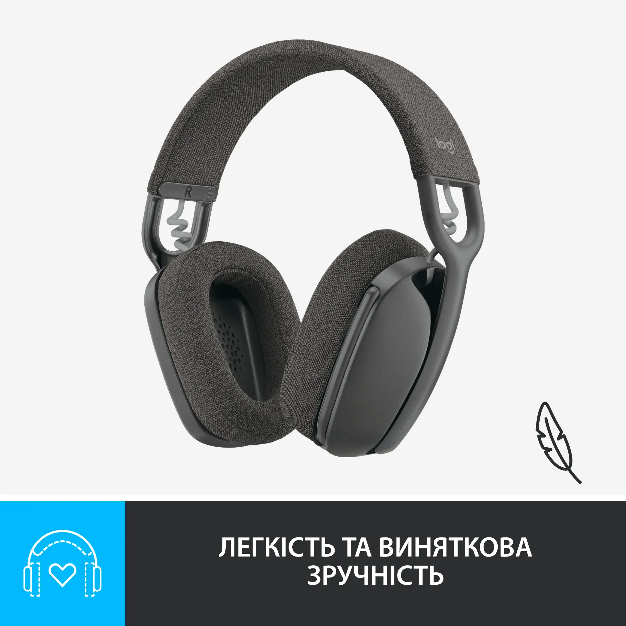 Купити Навушники Logitech Zone Vibe 100 Graphite (981-001213) - фото 7