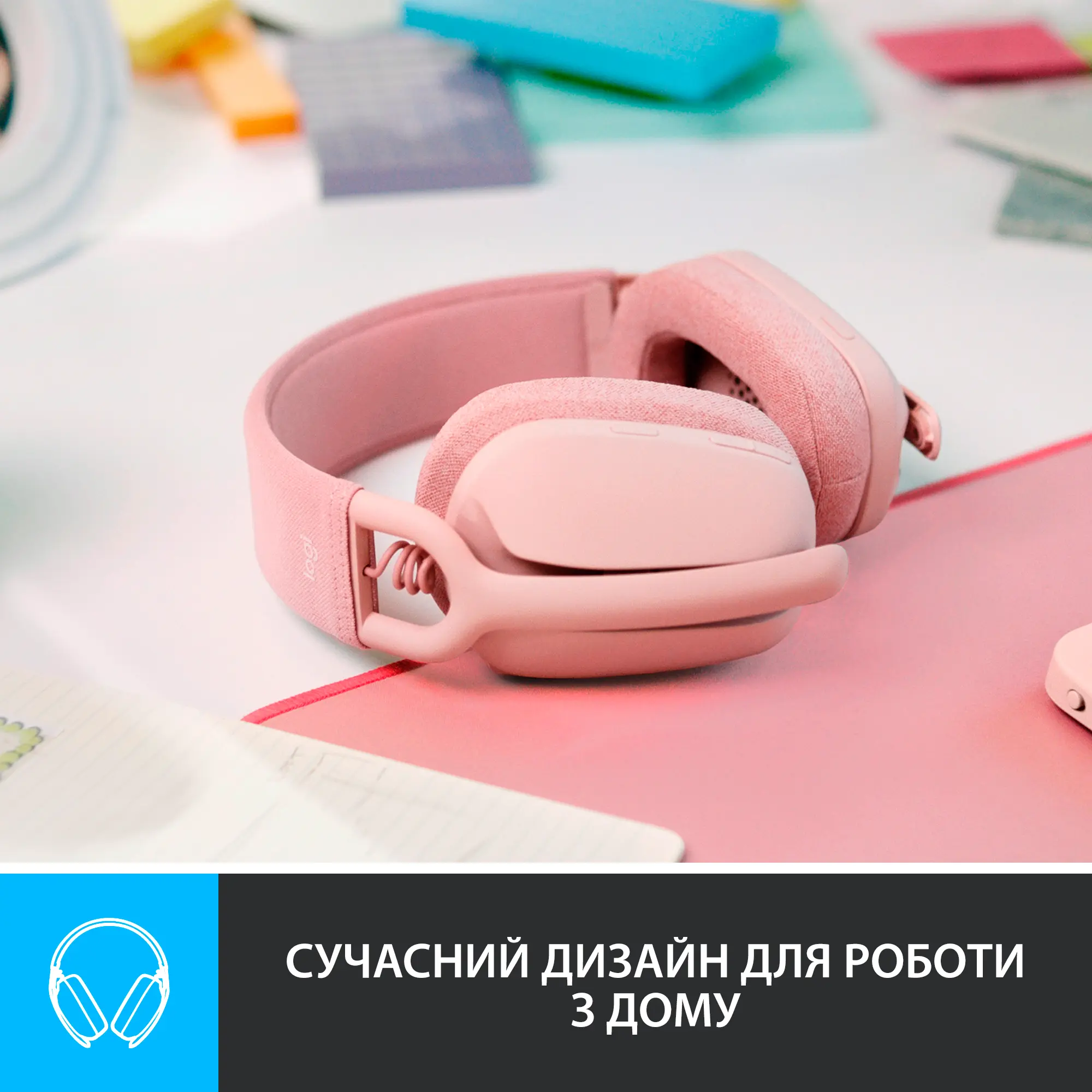 Купить Наушники Logitech Zone Vibe 100 Rose (981-001224) - фото 2