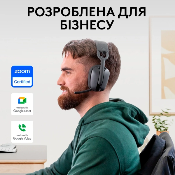 Купити Навушники Logitech Zone Vibe Wireless UC Graphite (981-001199) - фото 2