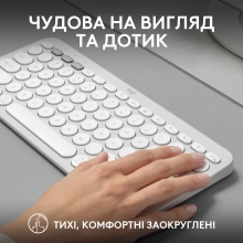 Купить Клавиатура Logitech K380s Pebble Keys 2 Tonal White US (920-011852) - фото 5