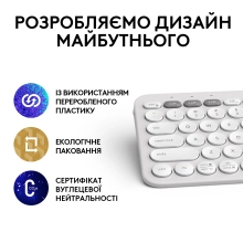Купить Клавиатура Logitech K380s Pebble Keys 2 Tonal White US (920-011852) - фото 11