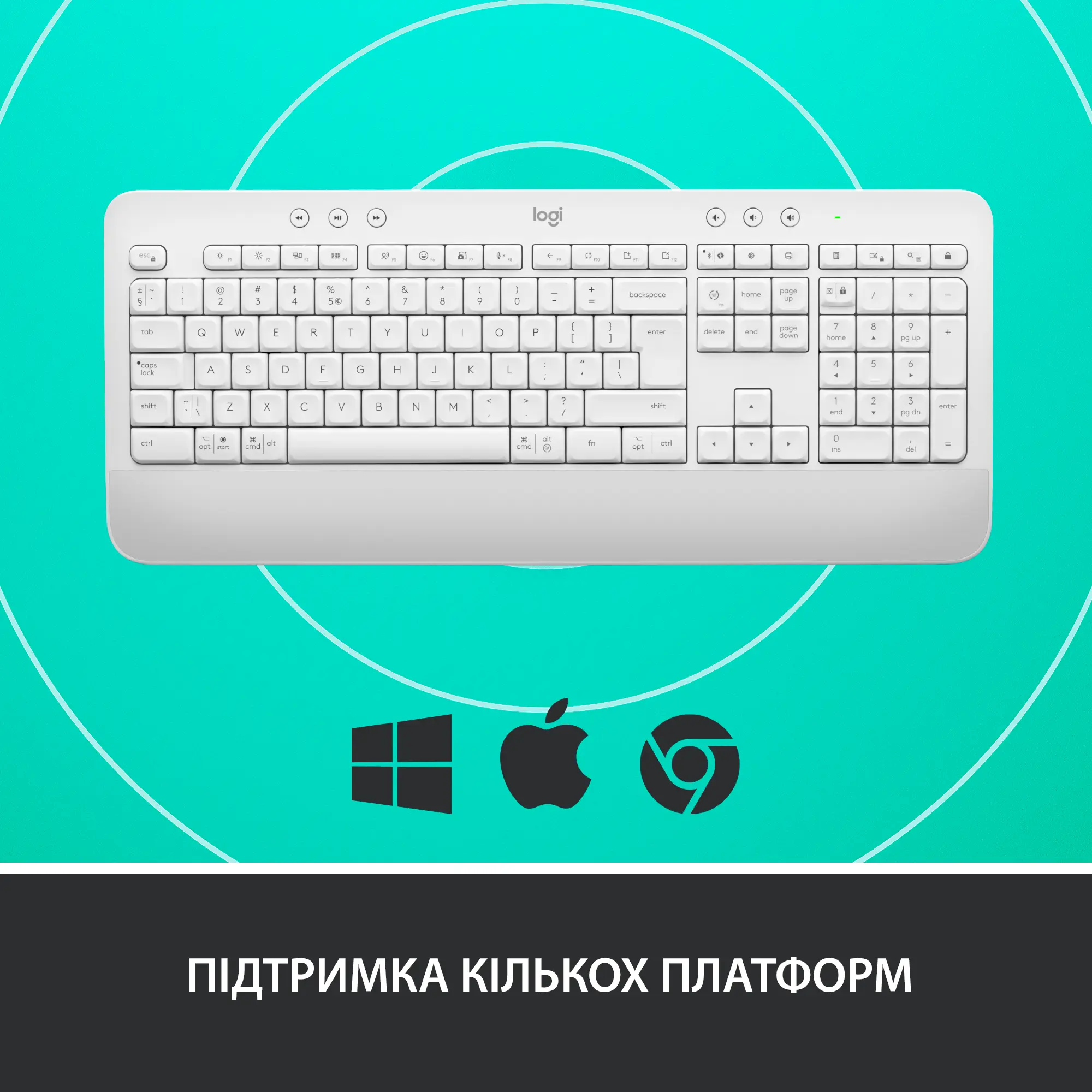 Купити Клавіатура Logitech SIGNATURE K650 Off-White US (920-010977) - фото 5
