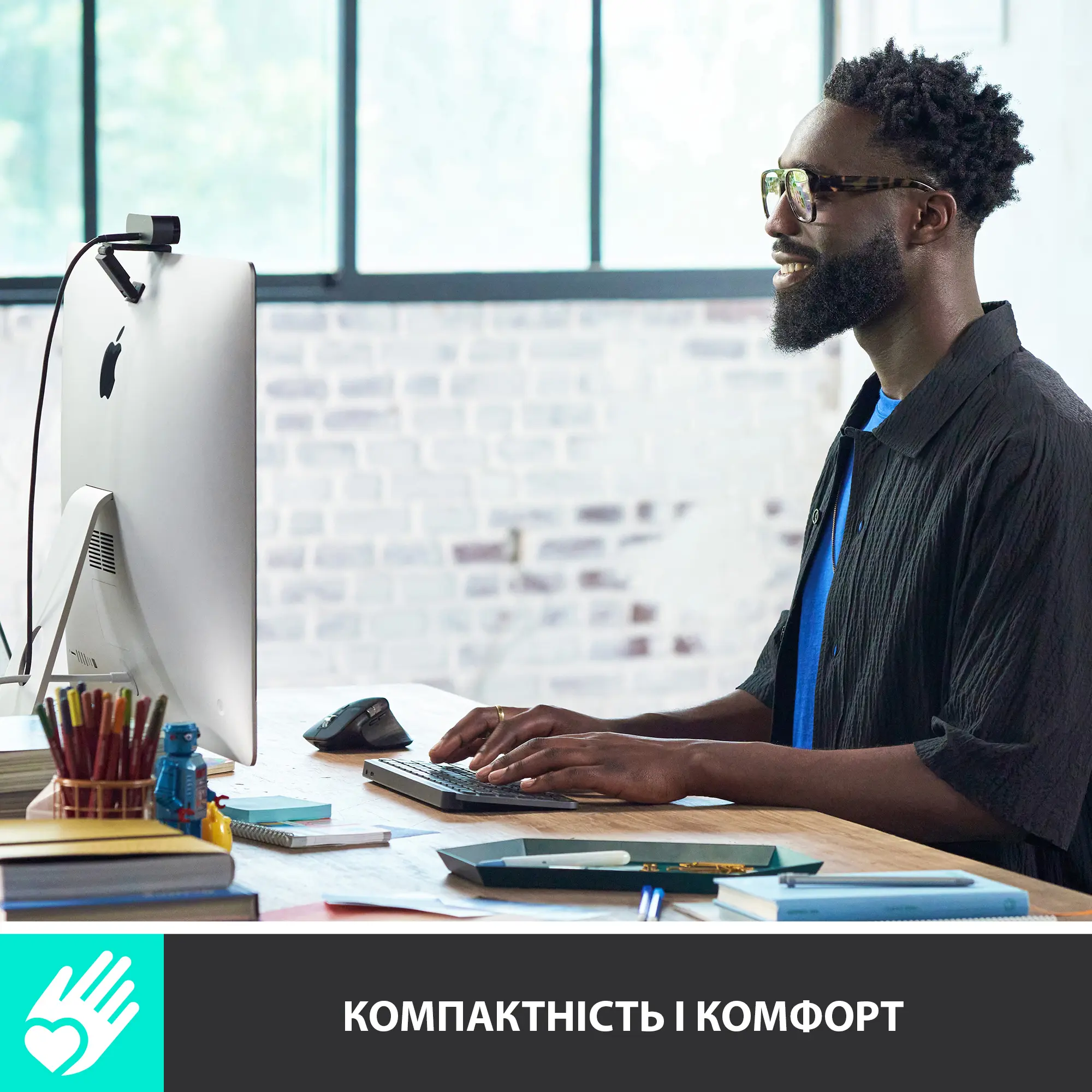 Купить Клавиатура Logitech MX Keys Mini Minimalist Wireless Illuminated Keyboard Graphite US 2.4GHZ/BT (920-010498) - фото 3